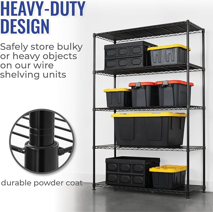 SafeRacks - NSF Certified Storage Shelves, Heavy Duty Steel Wire Unit - Image 5