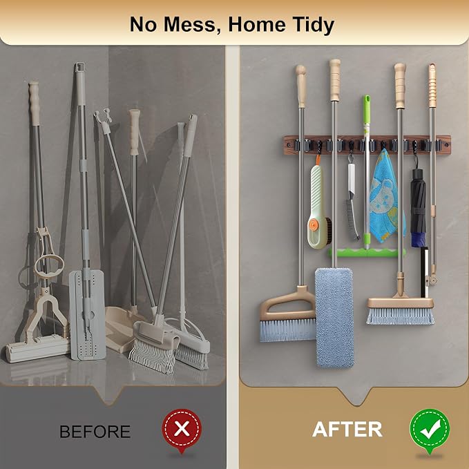 2 Pack Broom Holder Wall Mount - Image 7