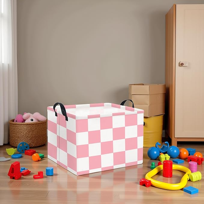 Rectangular Storage Basket for Home Kitchen Girls Cute Storage Bin Organizer - Image 5