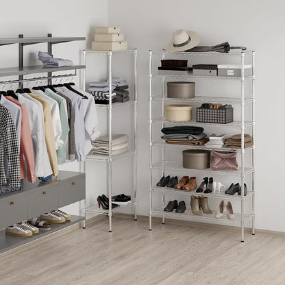 14" Deep x 42" Wide x 74" Height Wire Shelving Kit | 8-Tier | NSF Commercial - Image 5