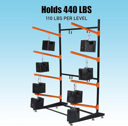 Kayak Storage Rack, Heavy-Duty Outdoor Canoe Rack, Reinforced, and Enhanced - Image 9