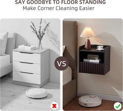 Modern Fluted Floating Nightstand Wall Mounted - Image 5