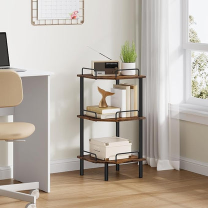 Tajsoon Corner Shelf Stand, 3 Tier Industrial Corner Shelves, Corner Shelving - Image 9