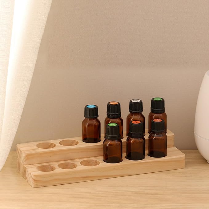 Essential Oil Display Stand Solid Wood Essential Oil Holder - Image 5