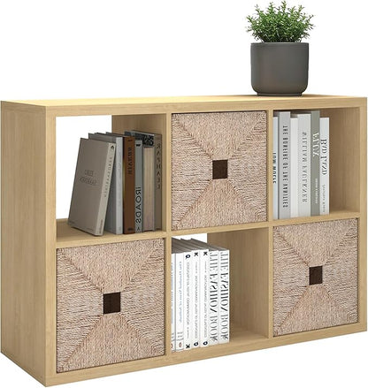 CTESNE【2026 Wooden Thick Frame 6 Cube Storage Organizer Shelf by CTESNE