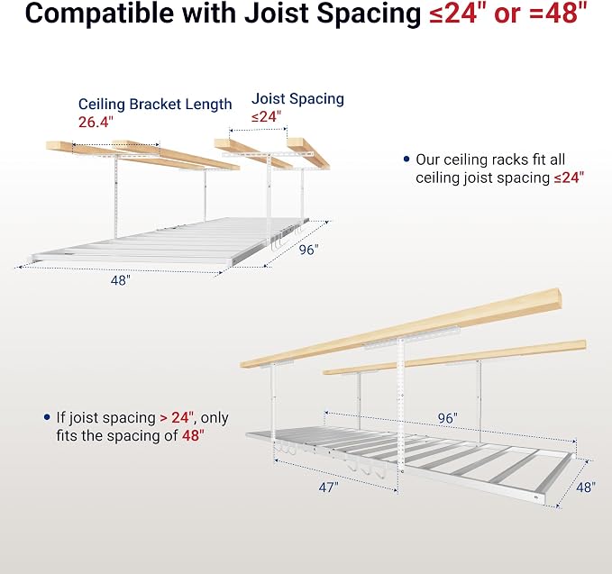 FLEXIMOUNTS 4x8 Overhead Garage Storage Rack - Image 3