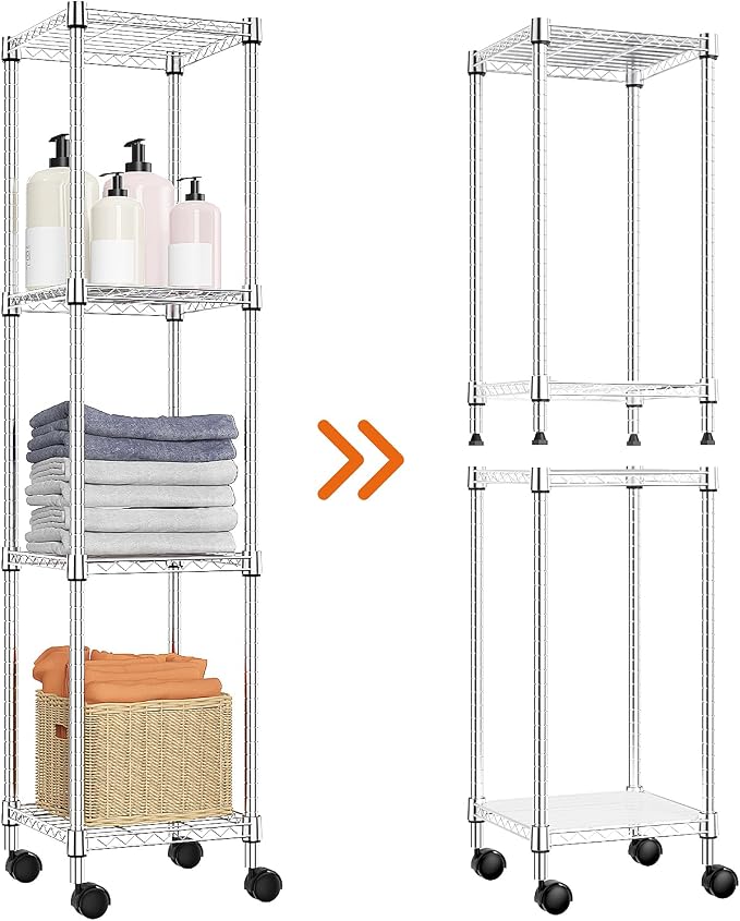 Storage Shelves Adjustable, 4 Tier Shelving Units - Image 6
