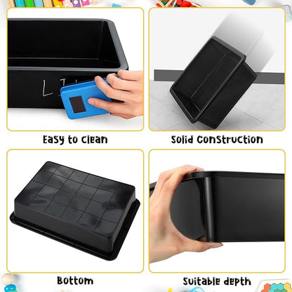 Hoteam 10 Pcs Flat Storage Organizer Tray Bin Paper Tray - Image 3