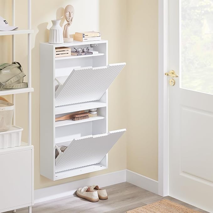 SoBuy Wall Mounted Slim Shoe Cabinet - Image 2