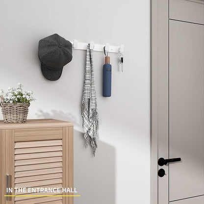 White Coat Rack Wall Hooks for Hanging Heavy Duty Door Hooks - Image 4