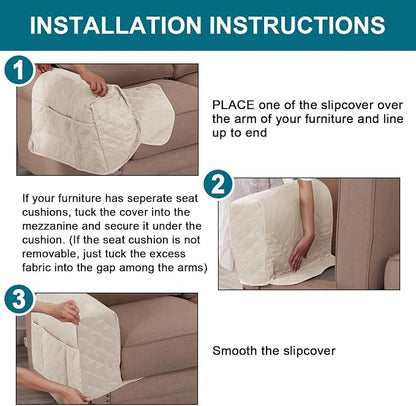 Turquoize 2 Pack Waterproof Armrest Covers - Image 7