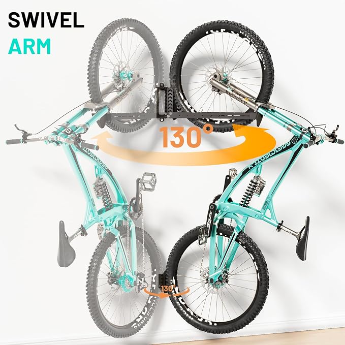 Swivel Bike Rack Wall Mount, Bike Hangers - Image 4