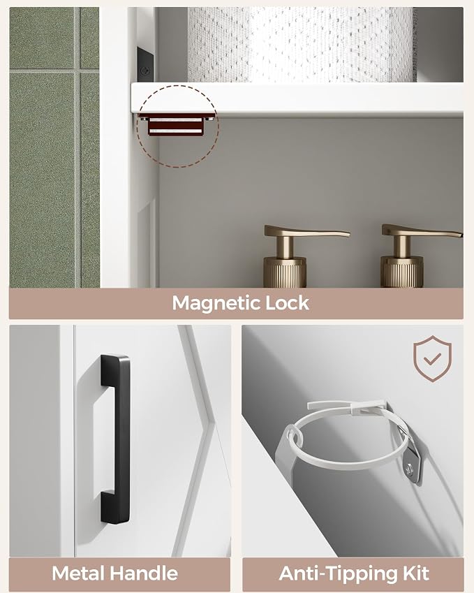 Homhedy Farmhouse Bathroom Storage Cabinet - Image 6