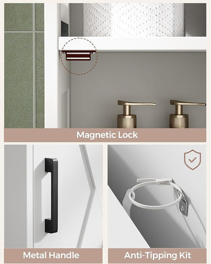 Homhedy Farmhouse Bathroom Storage Cabinet - Image 6