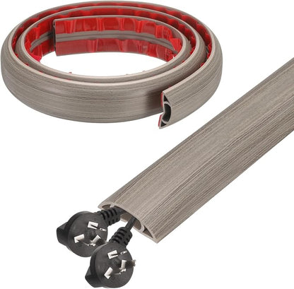 HARFINGTON 4ft Cord Cover Floor W0.6 x H0.33 Inner Channel PVC Hide Extension by HARFINGTON