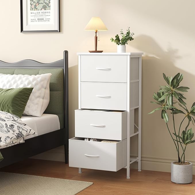 Sweetcrispy Dresser for Bedroom, 4 Drawer Storage Cabinet, Tall Nightstand | - Image 7