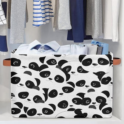 Pardick Cute Panda Animal Basket Storage Bins Large Fabric Toys Storage Cube Box - Image 5