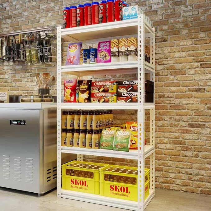 36"W "Father&I" 5-Shelf Industrial Metal Steel Garage/Tote Storage Shelves - Image 7