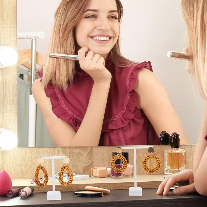 Acrylic Earrings Display Holder T-bar Earrings Stand Holder Tree Stand - Image 7