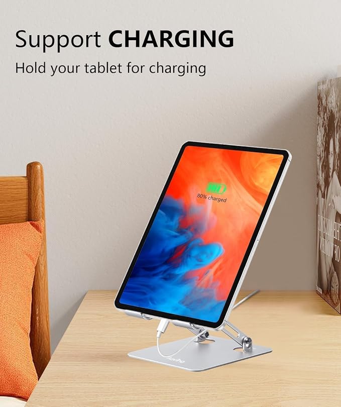Tablet Stand Holder for Desk, Adjustable Desktop Tablet Holder, Foldable - Image 3