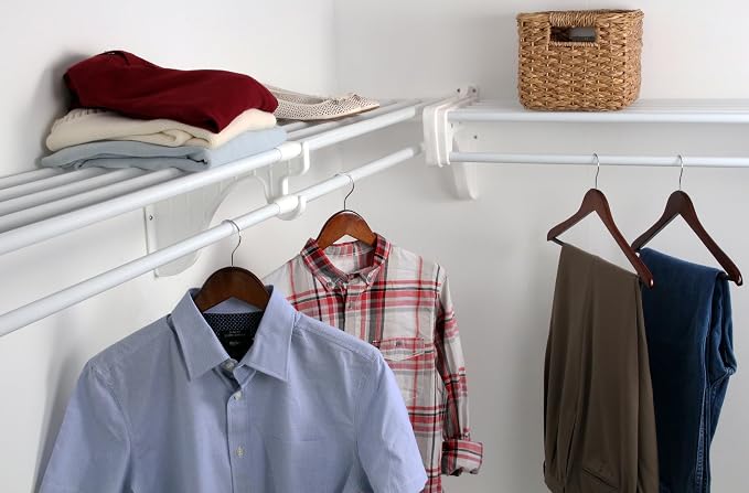 EZ Shelf - DIY Closet Organizer Kit - Expandable to 12.2 ft. of Hanging & Shelf by EZSHELF