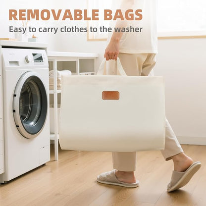 STORAGE MANIAC Vertical Rolling Laundry Hamper, 4 Section Laundry Sorter - Image 2