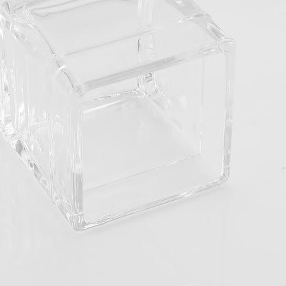 Glass Cotton Jar Holder 2 Pack– Matte Black Lid, Elegant Bathroom Storage - Image 8