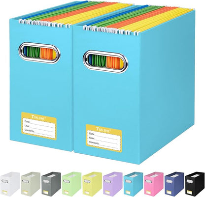 BALEINE File Organizer Box, Cardboard File Folder Organizer by BALEINE