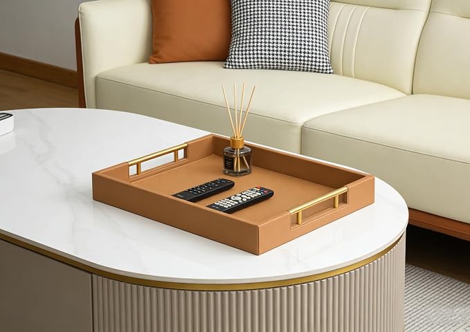 HofferRuffer Faux Leather Serving Tray - Image 5