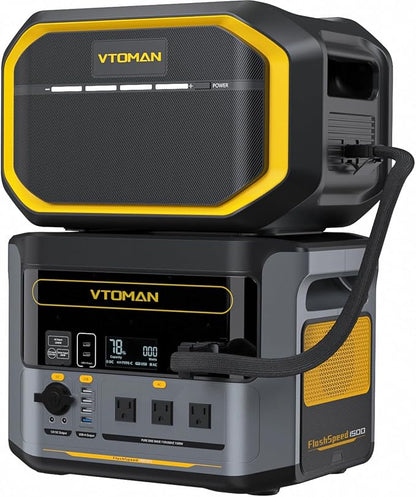 VTOMAN FlashSpeed 1500 Portable Power Station - 3096Wh/1500W Solar Generator by VTOMAN