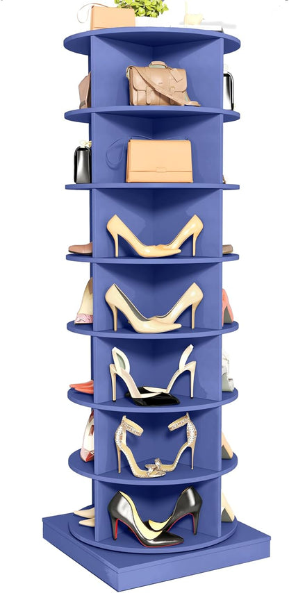 HomVent Rotating Shoe Rack, 7-Tier Spinning Shoe Rack Tower | 360° Revolving by HomVent