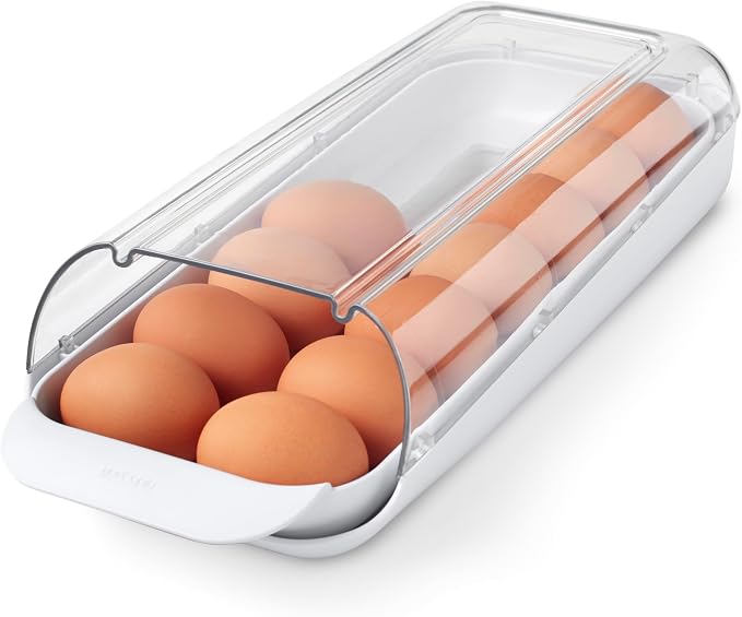 YouCopia FridgeView Rolling Egg Holder, BPA-Free Stackable Eggs Organizer by YouCopia