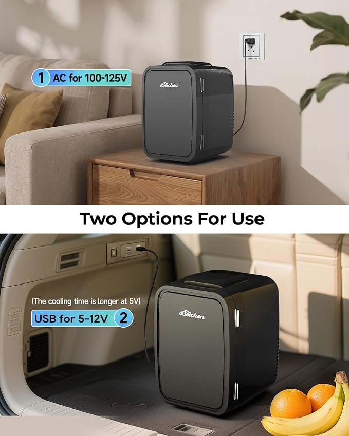 Mini Fridge, 4 Liter/6 Can Portable Refrigerator - Image 4