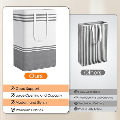3 Pack Large Laundry Baskets, Laundry Hampers, Freestanding Waterproof - Image 5
