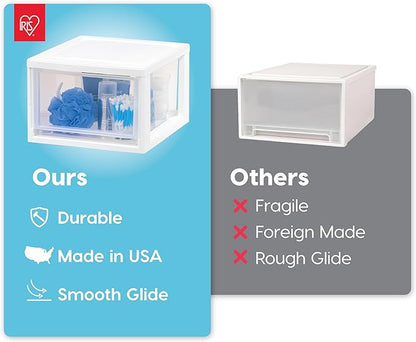 IRIS USA 6 Qt. Small Plastic Stacking Drawer, Stackable Storage Organizer Unit - Image 6