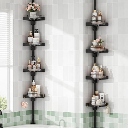 shuang qing 360° Rotating Corner Shower Caddy Tension Pole Organizer by SHUANGQING