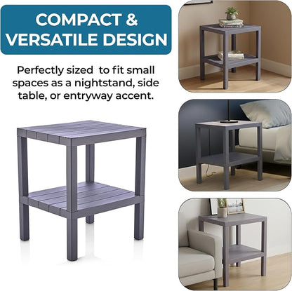 Honey-Can-Do 2-Tier Plastic Storage Shelf, Freestanding, closet or office - Image 7