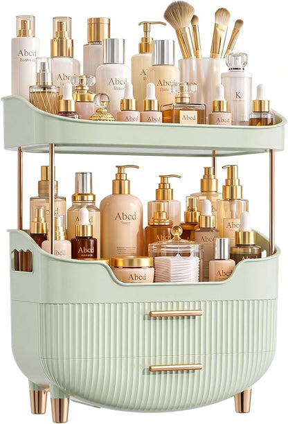 4-Tier Makeup Organizer Bathroom Countertop Storage Green | Versatile Storage by shoeboxesanddeskorganizers