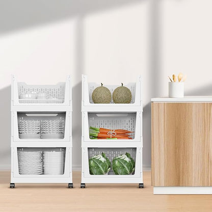 Stackable Storage Bins, Folding Collapsible Closet Organizers and Storage Bins - Image 7
