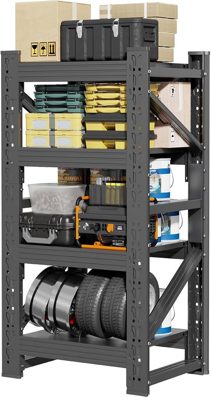 32" W Garage Shelving, 4-Tier Heavy Duty Storage Shelves Unit - Image 9