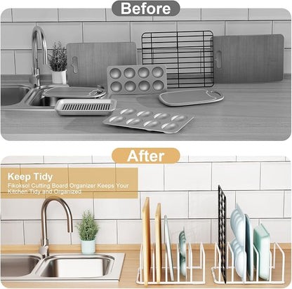 Fikoksol Cutting Board Organizer and Baking Sheet Rack, Tray Dividers - Image 5