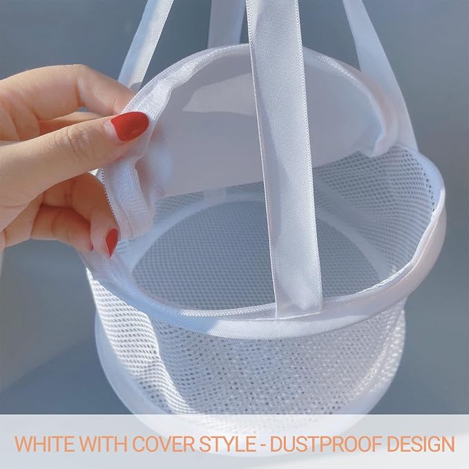 SooGree 2PCS Makeup Brush Dryer Hanging Mesh Rack Basket - Image 7