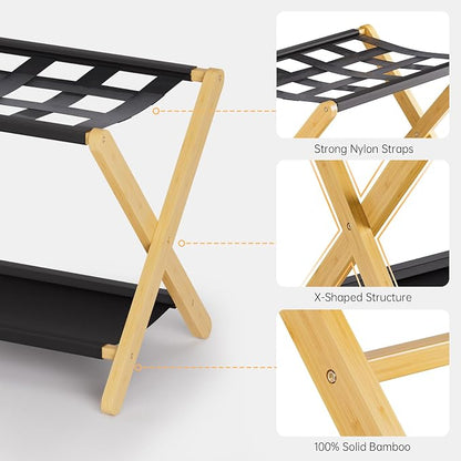 HITNET Luggage Rack 2 Pack, Folding Suitcase Stand - Image 5