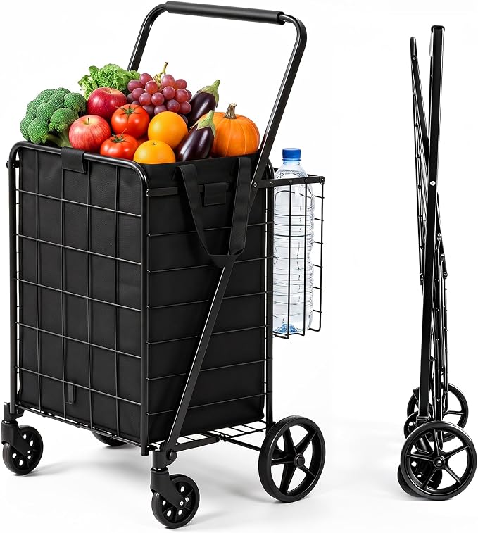 SUPER DEAL Folding Shopping Cart by Superdeal