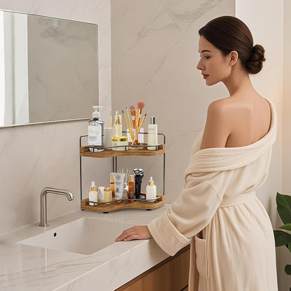 2-Tier Corner Bathroom Counter Organizer - Image 7