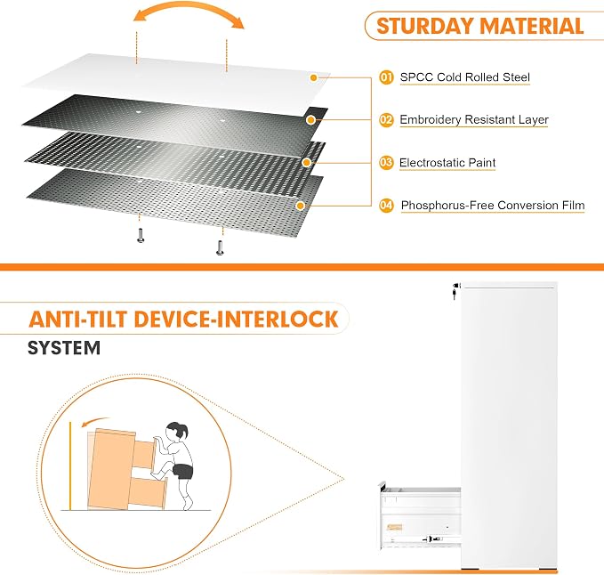 INTERGREAT 4 Drawers File Cabinet - Image 7