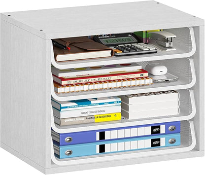 Simple Trending Desk File Organizers, 4-Tier Letter Tray Paper Organizer by SimpleTrending