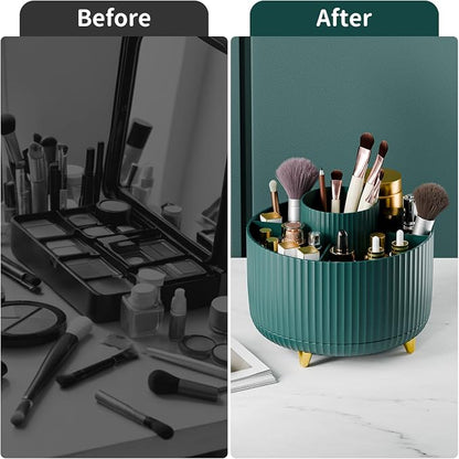 360° Rotate Makeup Brush Holder Organizer, Makeup Organizers Countertop - Image 7