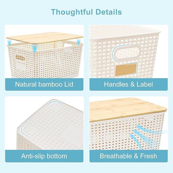 Bagnizer 2 Pack Tall Plastic Storage Bins - Image 8