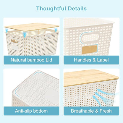 Bagnizer 2 Pack Tall Plastic Storage Bins - Image 8
